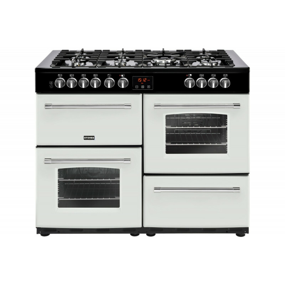 Cuisinières grande taille (piano) Convection Naturelle Gril : 33L – Four en bas à gauche : 71L – Four à droite : 65LL STOVES 110