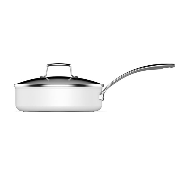 Sauteuse EVERGREEN in White ø 24 cm avec couvercle