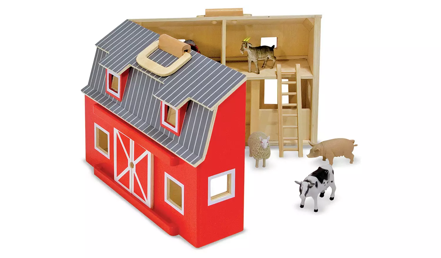 Melissa & Doug Fold and Go Barn Playset