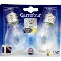 Ampoule halogène claire vis 100W 230V Carrefour