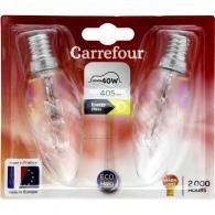Ampoule halogène claire vis 40W 230V Carrefour