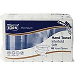 21 Paquets de 110 essuie-mains blanc double épaisseur pliage interfolié – Tork – Premium doux – 23 x 34 cm