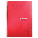 Cahier Calligraphe A4 petits carreaux 180 pages 70g à spirales – coloris assortis