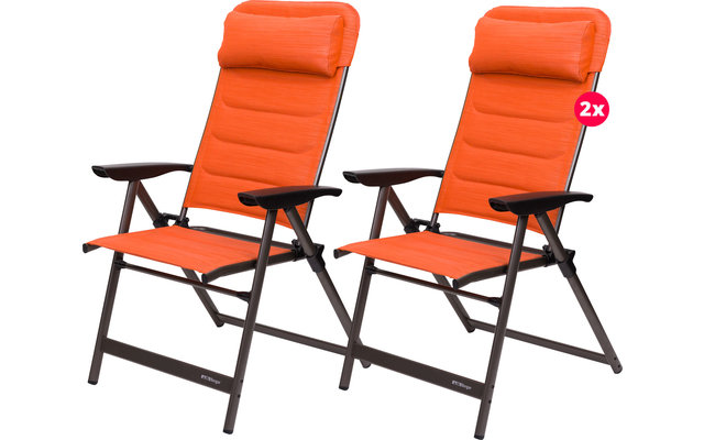 Berger Slimline Set de 2 Chaises pliantes orange