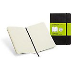Carnet à pages blanches Moleskine A6 Cahier poche 70 g/m² 192 Pages Papier Noir
