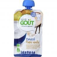 Dessert bébé bio dès 6 mois, poire vanille Good Goût