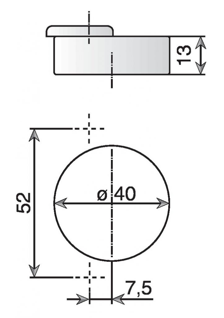 Rotation : Série F – pour porte 40 mm maxi