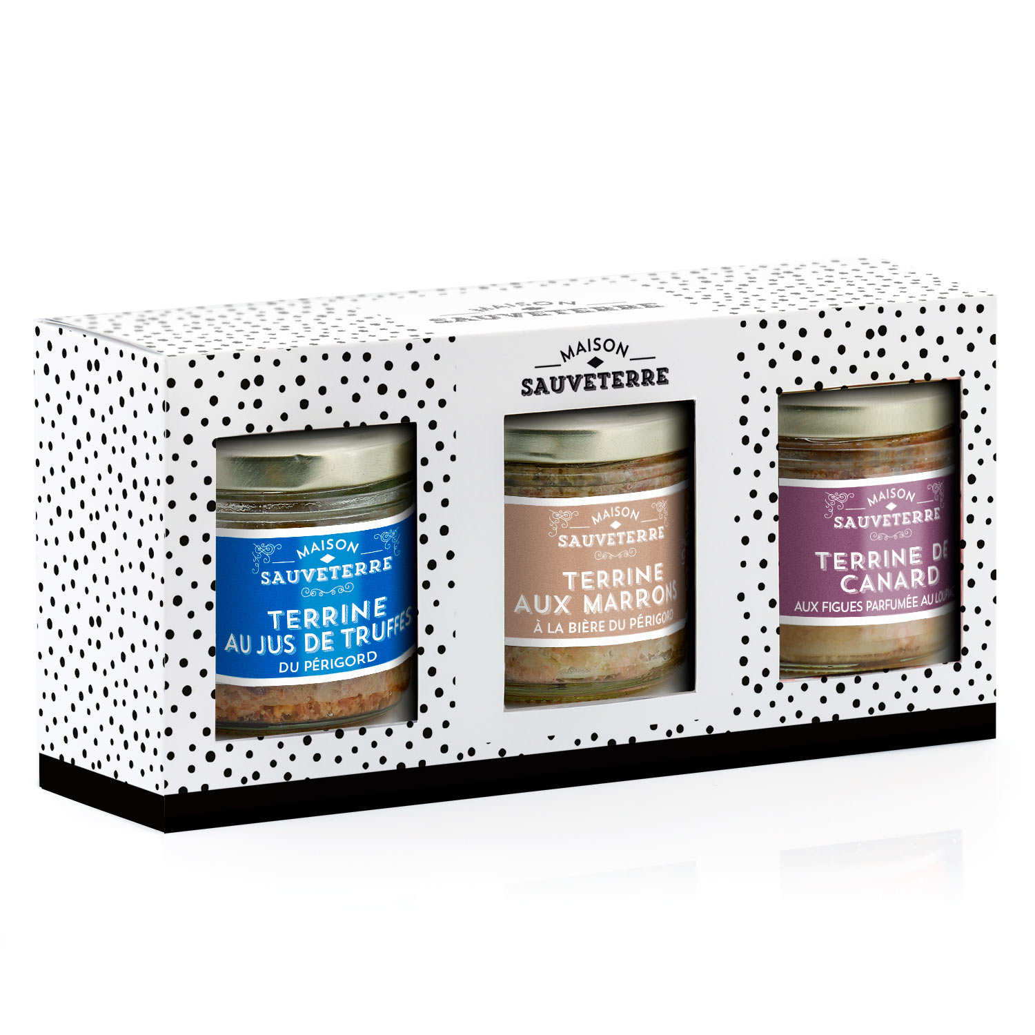 Assortiment de 3 terrines du Sud-Ouest