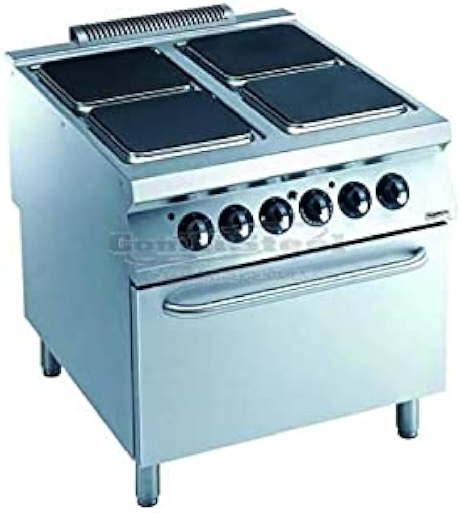 Fourneau électrique 4 plaques carrées et four – Série 900 – Combisteel – 900