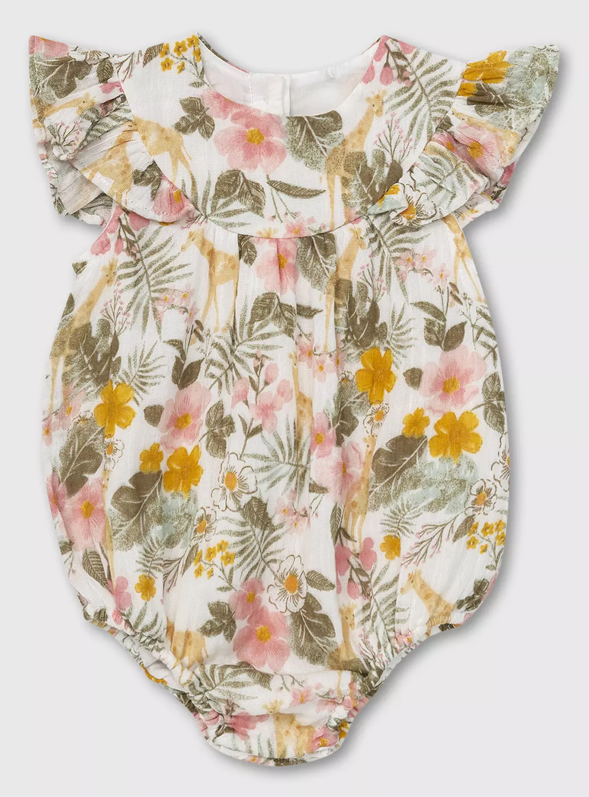 Giraffe & Floral Print Bodysuit – 9-12 months