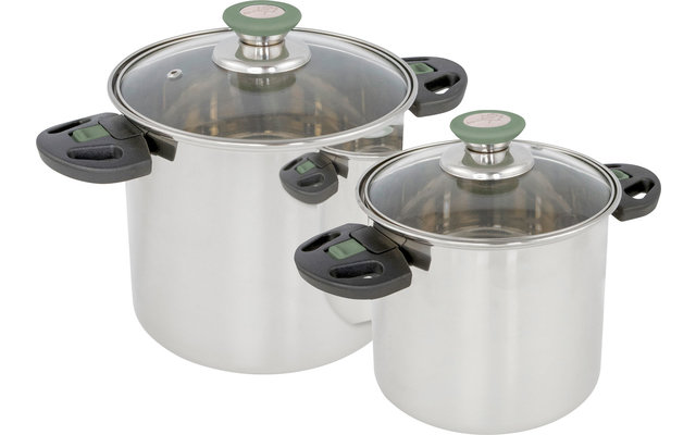 Bo-Camp Elegance Compact Set de casseroles en acier inoxydable 2 pcs.