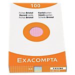 Fiches bristol Exacompta Non perforées Assortiment de couleurs – 100 / Paquet