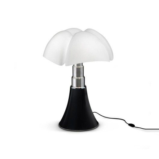 Lampe design Mini Pipistrello noir, ampoule LED integrée, H.35cm