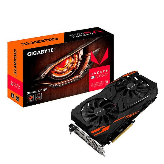 Gigabyte Radeon RX VEGA 56 Gaming OC – 8 Go Radeon RX Vega 56, 1170 MHz, PCI-Express 16x, 8 Go, 8000 MHz