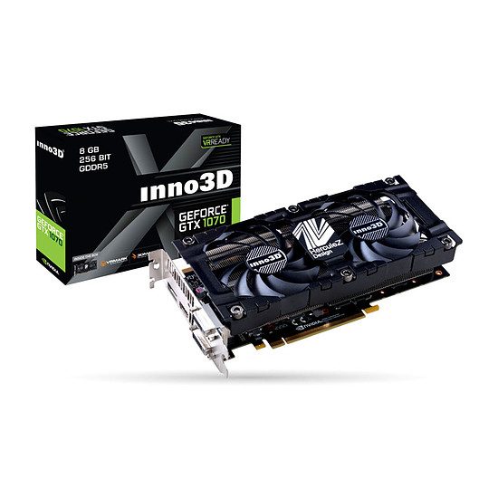 Inno3D GeForce GTX 1070 Twin X2 V4 GeForce GTX 1070, 1506 MHz, PCI-Express 16x, 8 Go
