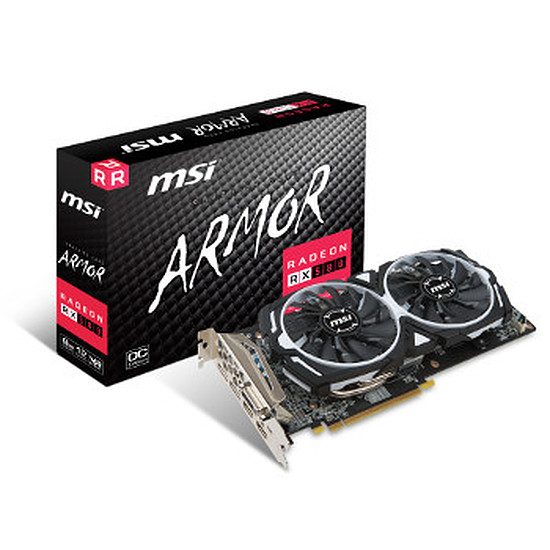 MSI Radeon RX 580 Armor OC – 8 Go Radeon RX 580, 1366 MHz, PCI-Express 16x, 8 Go, 8000 MHz