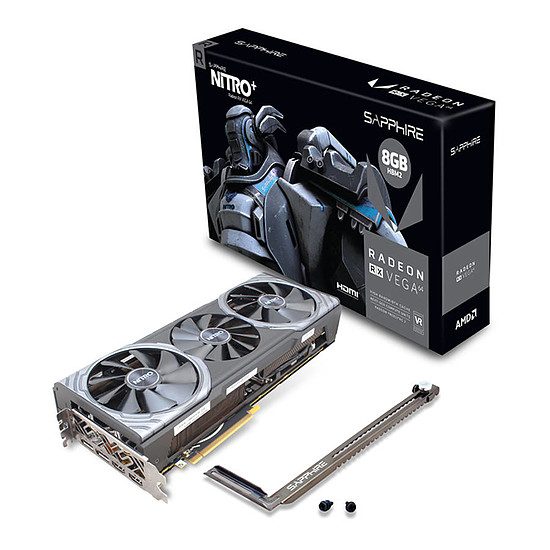 Sapphire Nitro+ Radeon RX Vega 64 Radeon RX Vega 64, 1373 MHz, PCI-Express 16x, 8 Go, 945 Mhz