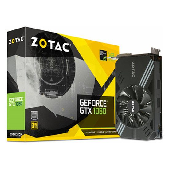Zotac GeForce GTX 1060 – 3 Go GeForce GTX 1060, 1506 MHz, PCI-Express 16x, 3 Go, 8000 MHz