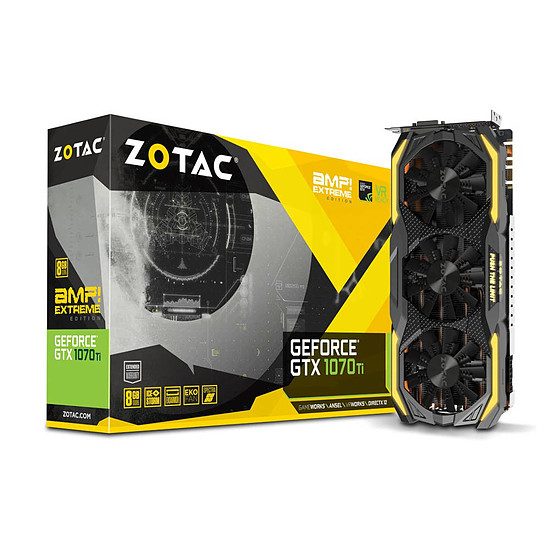 Zotac GeForce GTX 1070 Ti AMP Extreme Edition – 8 Go GeForce GTX 1070 Ti, 1607 MHz, PCI-Express 16x, 8 Go, 8008 MHz