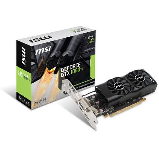 MSI GeForce GTX 1050 Ti 4GT LP – 4 Go GeForce GTX 1050 Ti, 1290 MHz, PCI-Express 16x, 4 Go, 7008 MHz