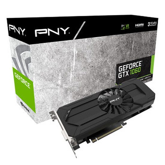PNY GeForce GTX 1060 – 3 Go GeForce GTX 1060, 1506 MHz, PCI-Express 16x, 3 Go, 8000 MHz