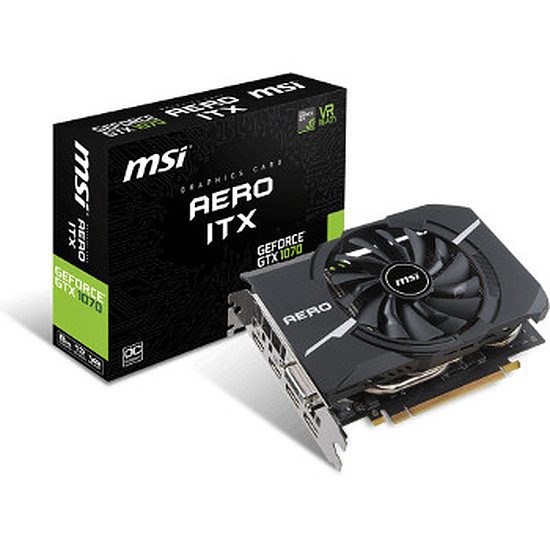 MSI GeForce GTX 1070 Aero ITX OC – 8 Go GeForce GTX 1070, 1531 MHz, PCI-Express 16x, 8 Go, 8008 MHz