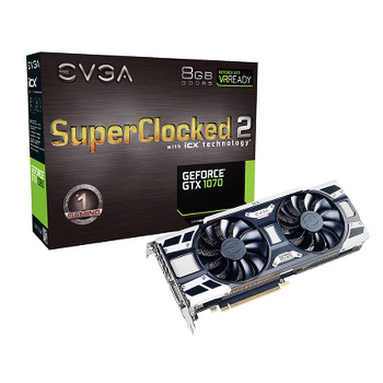 EVGA GeForce GTX 1070 SC2 Gaming iCX – 8 Go GeForce GTX 1070, 1594 MHz, PCI-Express 16x, 8 Go, 8008 MHz