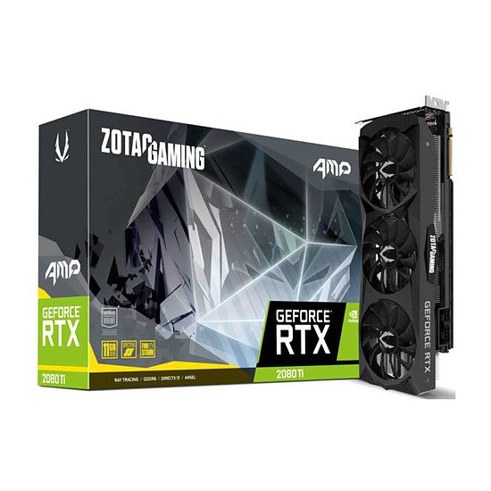 Zotac GeForce RTX 2080 Ti AMP! Edition – 11 Go GDDR6 GeForce RTX 2080 Ti, PCI-Express 16x, 11 Go