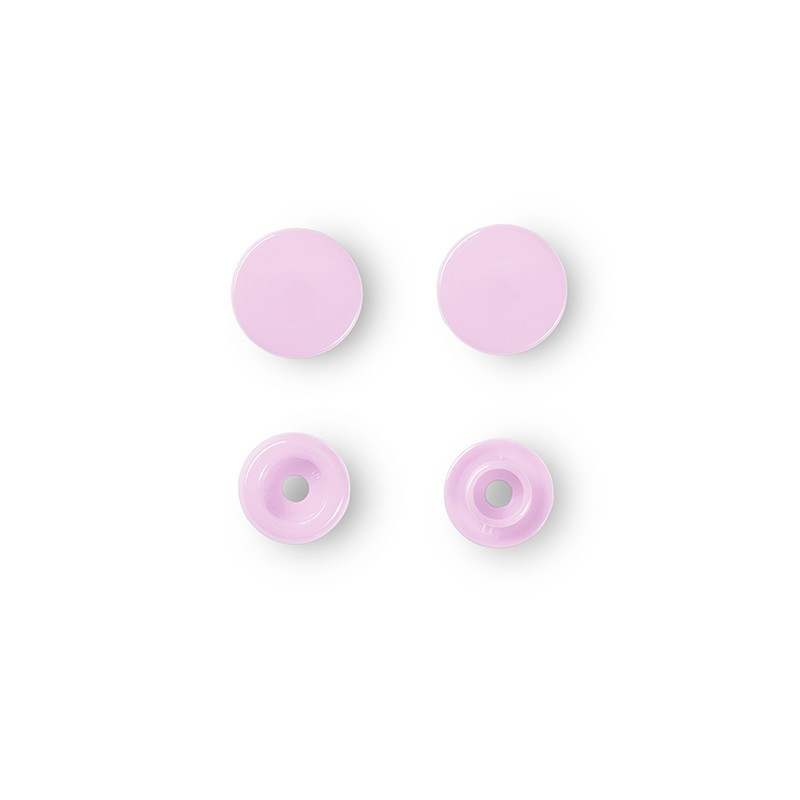 Boutons pression sans couture rose -12,4mm