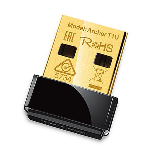 TP-Link Archer T1U – Clé USB Wifi AC450 WiFi : Clé USB, Pas de Wi-Fi 2,4 GHz, 433 Mbps en 5 GHz