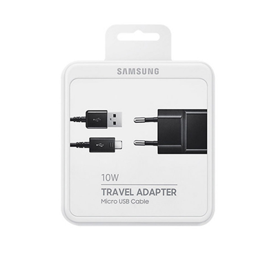 Chargeur Secteur Complet – Adaptateur 2A & Câble Micro USB – Noir (Emballage Originale) Samsung EP-TA12EBEUGWW