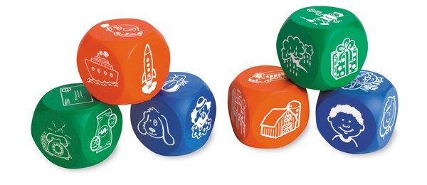 LOT DE 6 DÉS À HISTOIRES