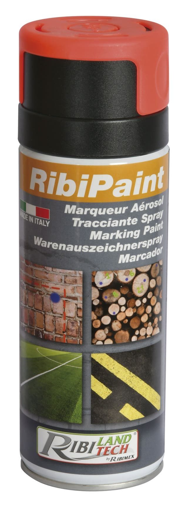 Peinture spécifique pour le marquage de la maçonnerie RIBILAND 400ML Rouge