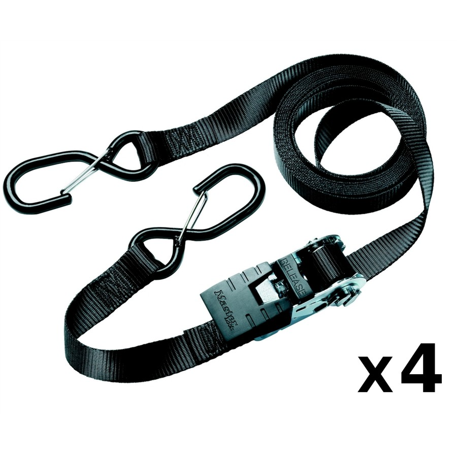 4 sangles à cliquet MASTER LOCK 4,25 m