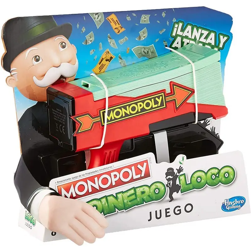 Monopoly dinero loco juego de mesa familiar en una nueva versión