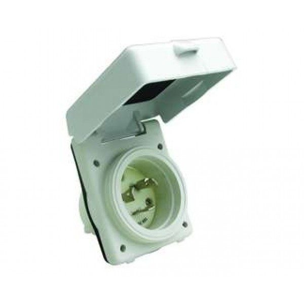 Socle mâle Hubbell composite avec couvercle – 16A/230V