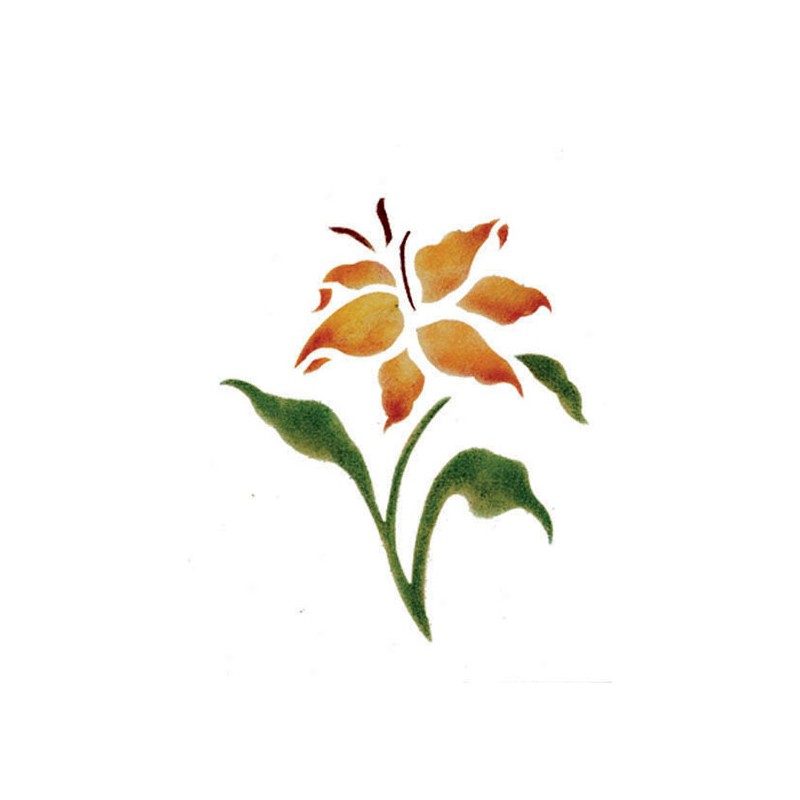 Mini pochoir – 13x16cm – fleur 2 – Artist