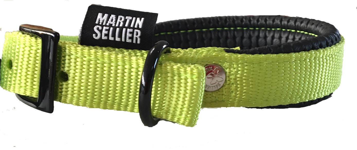 Collier Confort Martin Sellier Vert Citron