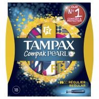 Tampons Compak Pearl Régulier avec applicateur x18 Tampax