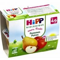 Compotes bébé dès 4/6 mois, pommes poires Hipp Biologique