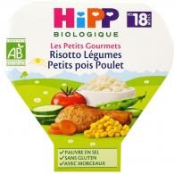 Plat bébé dès 18 mois, risotto/poulet Hipp Biologique
