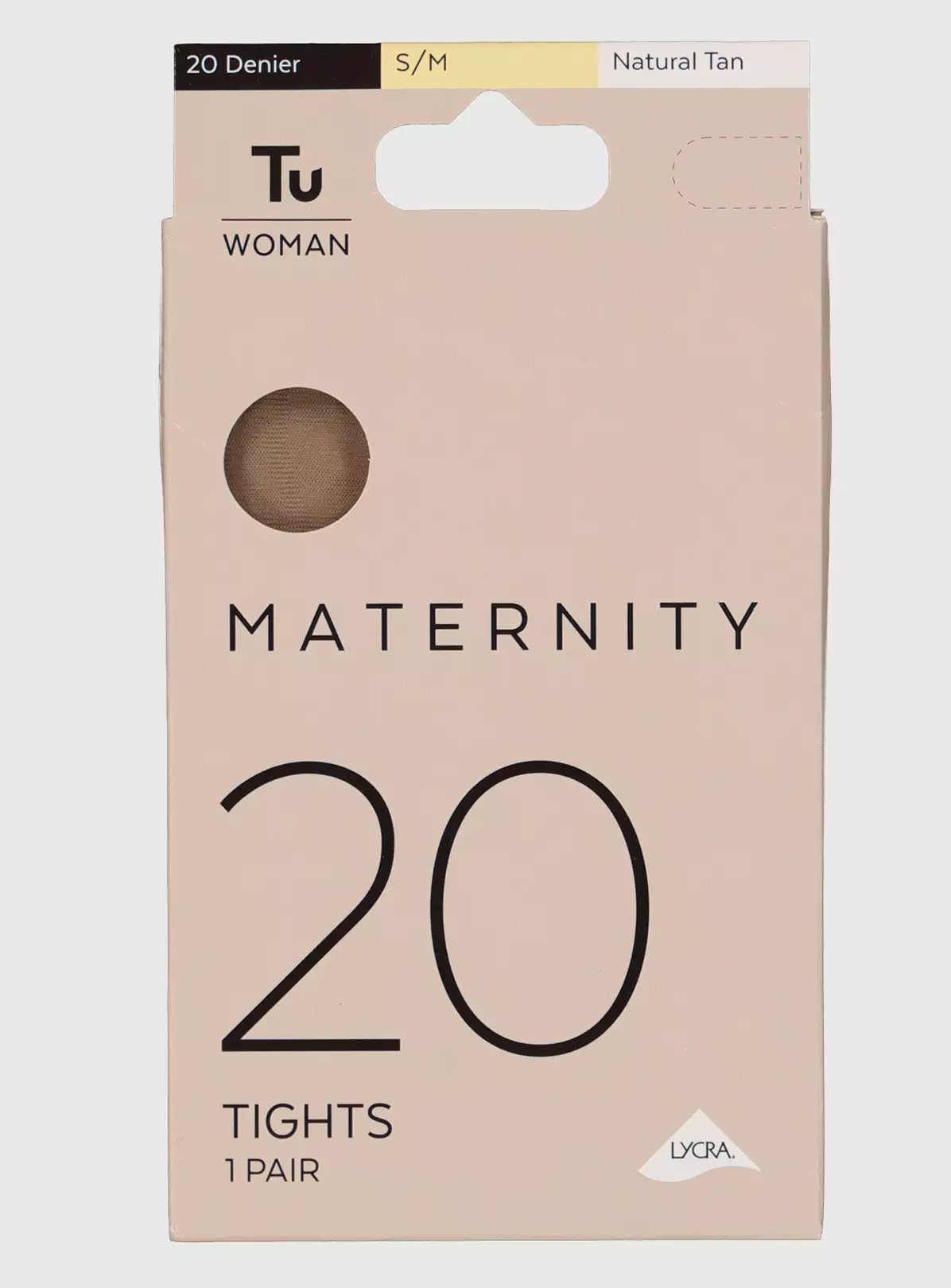 Maternity Natural Tan 20 Denier Tights – L/XL