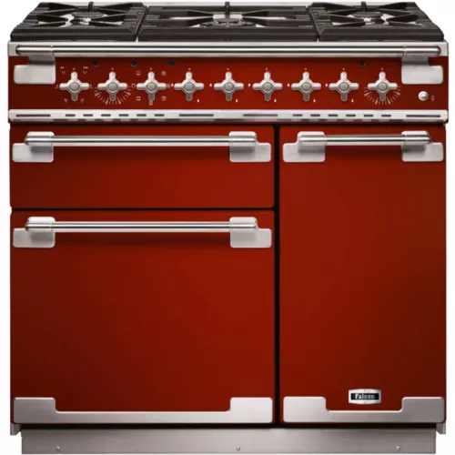 Piano de cuisson gaz Falcon ELISE90 MIXT ROUGE CERISE