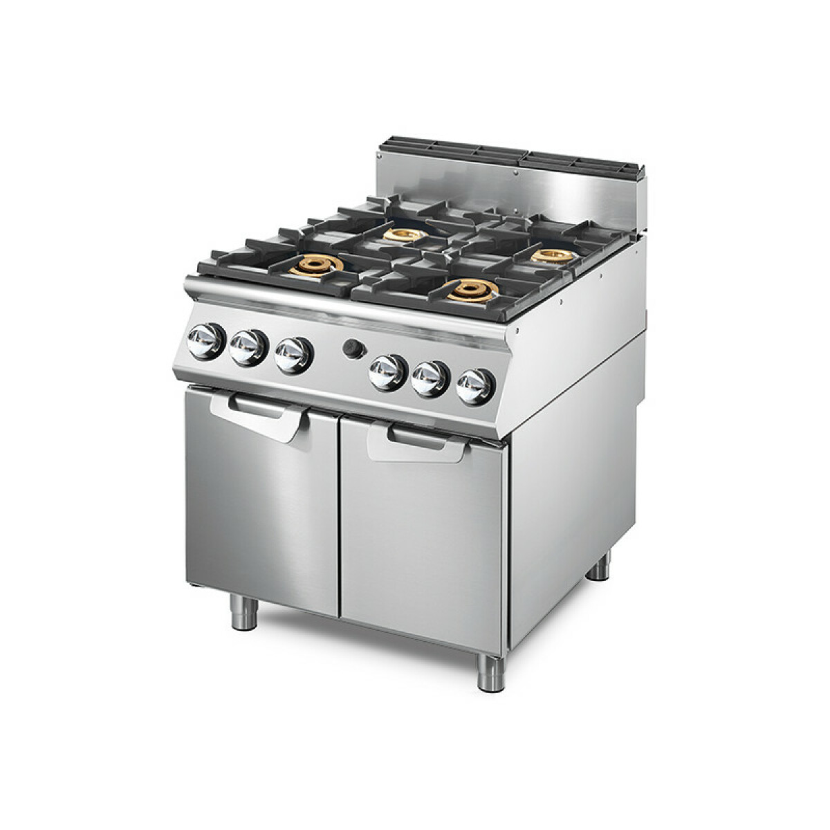 Cuisinière Gaz avec 2 Brûleurs Chacun 16 kW et 2 Brûleurs Chacun 6 kW sur Coffre 2 Portes – Virtus