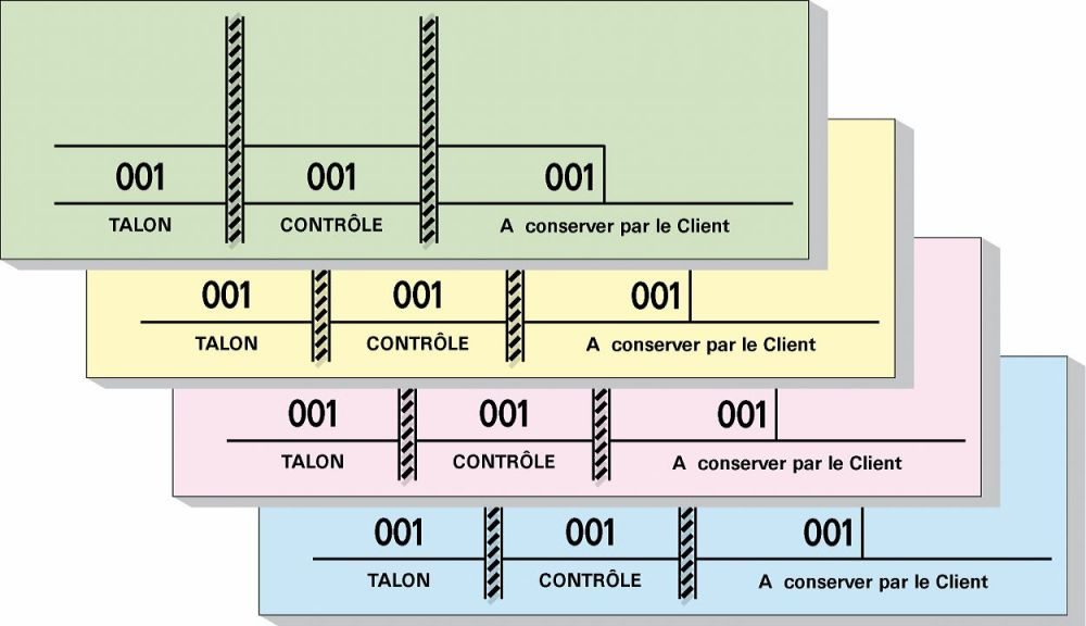 Blocs passe-partout couleurs assorties par 1000