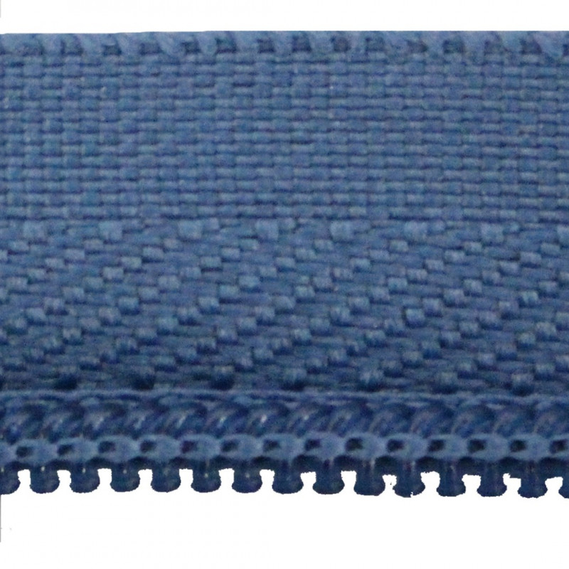 Rouleau de Fermeture à glissière 4mm – coloris Bleu Jean Vendu au rouleau de 200 mètres (sans curseur, sans stoppeur).