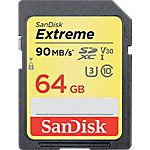 Carte mémoire Micro SD SanDisk Extrême 64 Go Noir, jaune