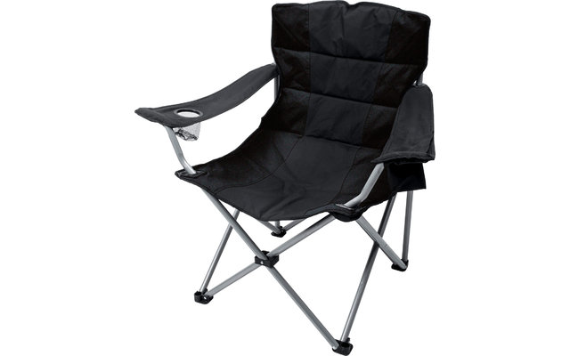 Basic Nature Travelchair Holiday chaise pliante noire
