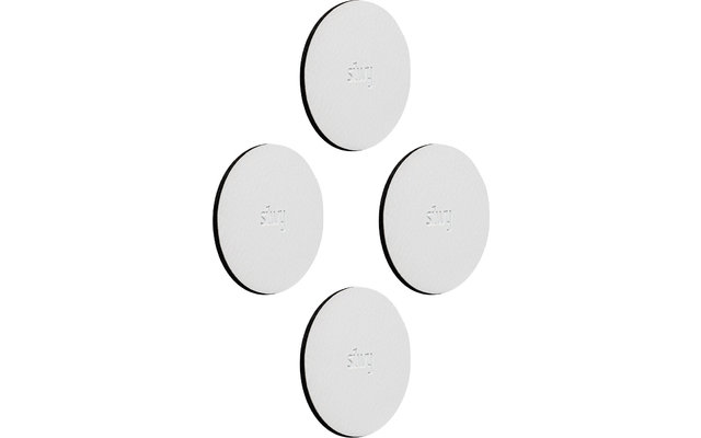 Silwy Pads métal-nano-gel pour crochets magnétiques Set de 4 pièces blanc