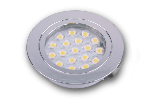 Dimatec Spot encastré LED 1,2 watt chrome brillant
